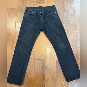 Levi 501 30x30 black denim pant.